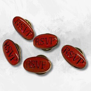 Vintage RSVP Lapel Pins - Set of 5